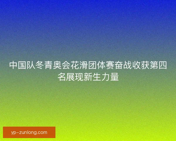 中国队冬青奥会花滑团体赛奋战收获第四名展现新生力量