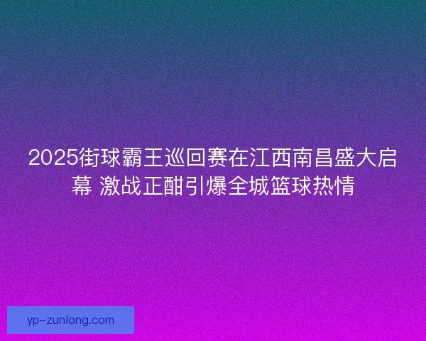 2025街球霸王巡回赛在江西南昌盛大启幕 激战正酣引爆全城篮球热情